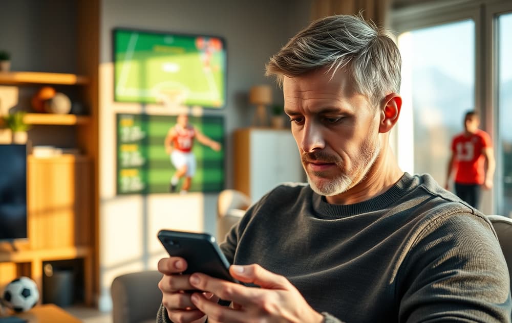 Norsk bettingspiller sjekker leaderboard for oddskonkurranse på mobilen