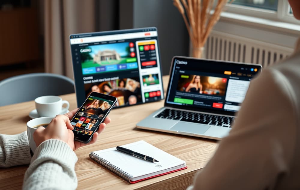Sammenligning av nettcasino på mobil og PC